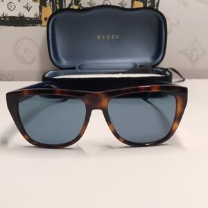 ✨ New Authentic Gucci GG0926S 002 Havana/Blue Sunglasses – Luxury Designer Shade